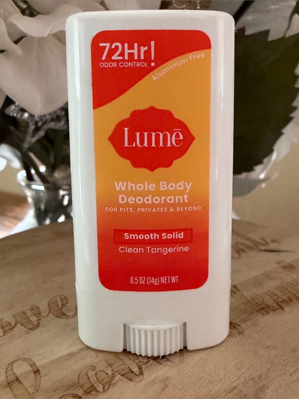 Lume Whole Body Deodorant mini .5 oz in clean tangerine 🍊